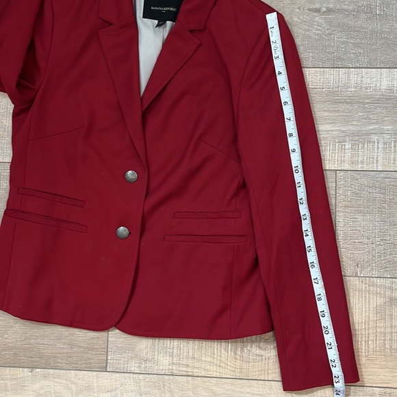 Banana Republic double button front blazer lined inside classic red 8P - Picture 13 of 15